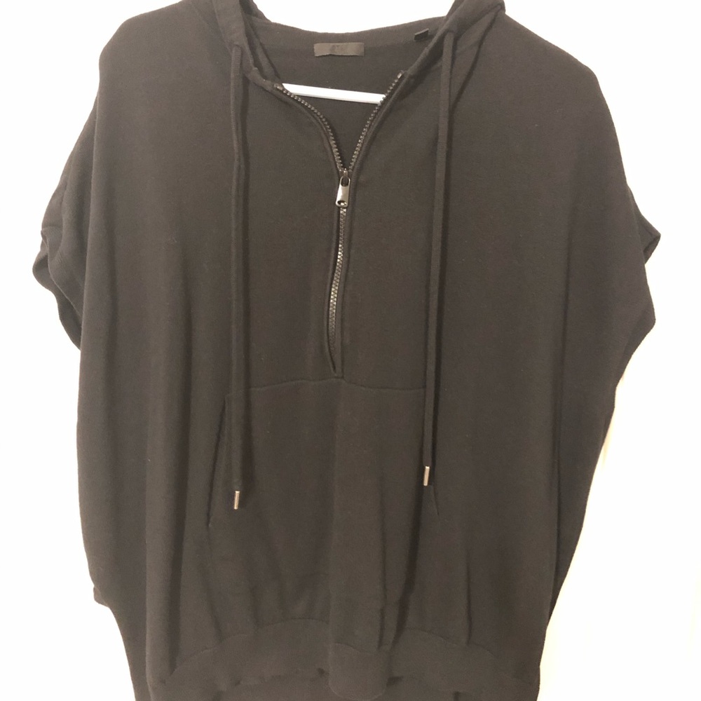 ATM half zip poncho